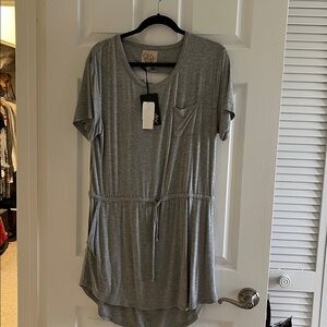 NWT Chaser Jersey Dress Large open back tie waist